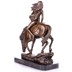Női akt lovon ül - bronz szobor képe