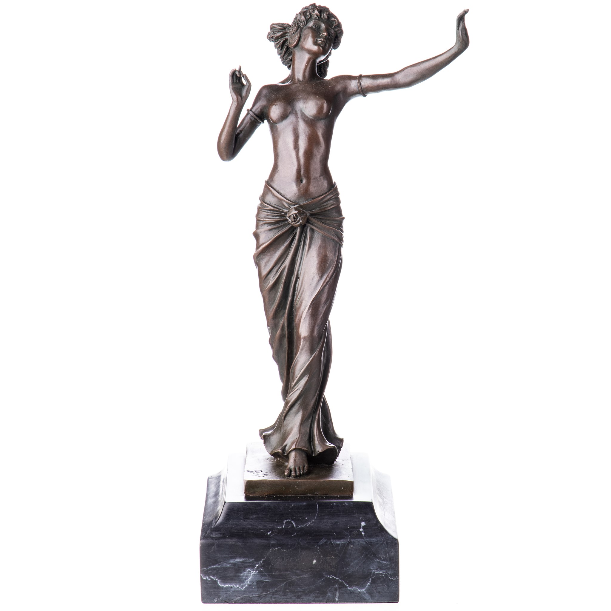 Kép a Táncosnő, női akt bronz szobor, Art Deco