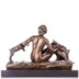 Nő akt kecskékkel, bronz szobor, Art Deco képe