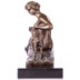 Nő akt kecskékkel, bronz szobor, Art Deco képe