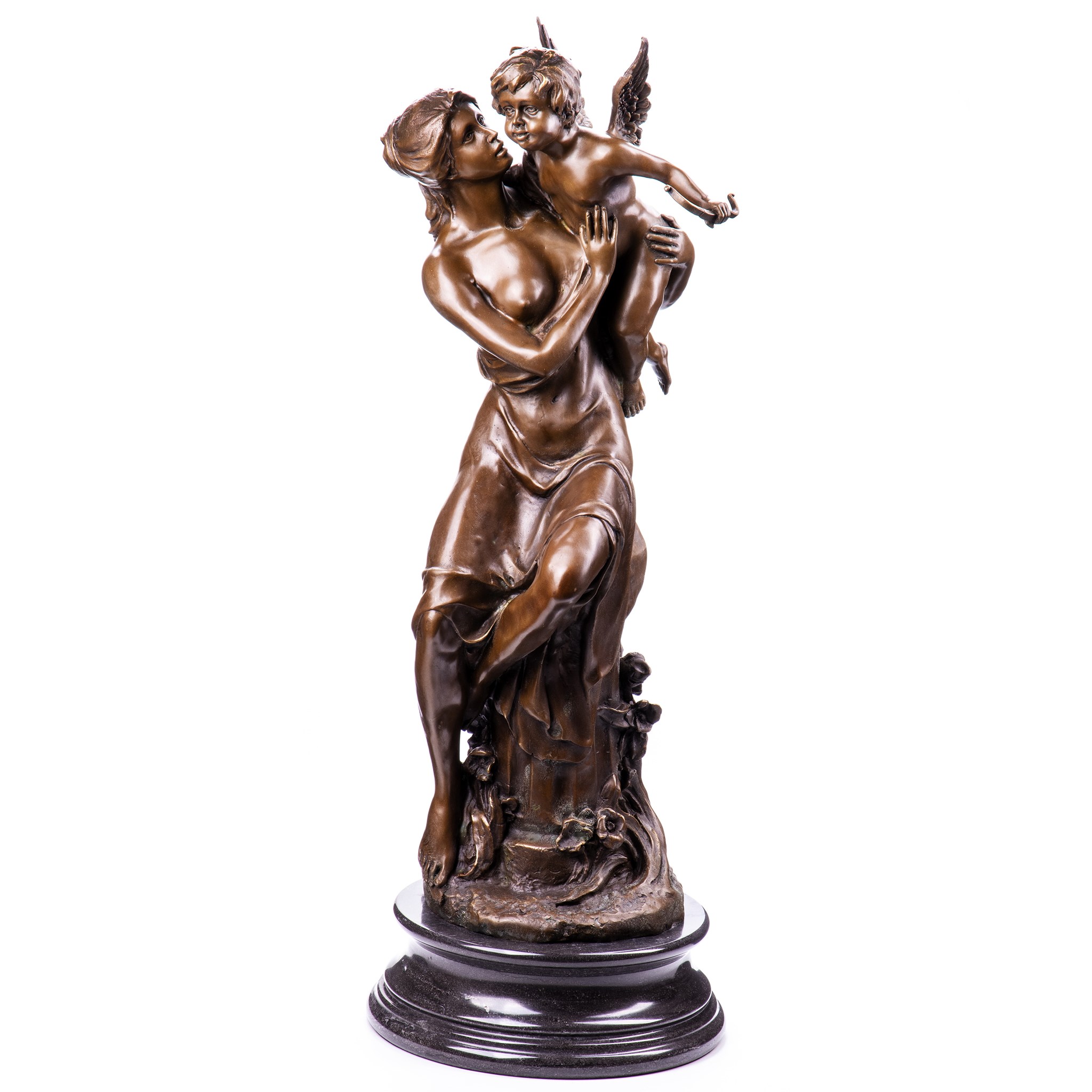 Kép a Aphrodité és Ámor bronz szobor