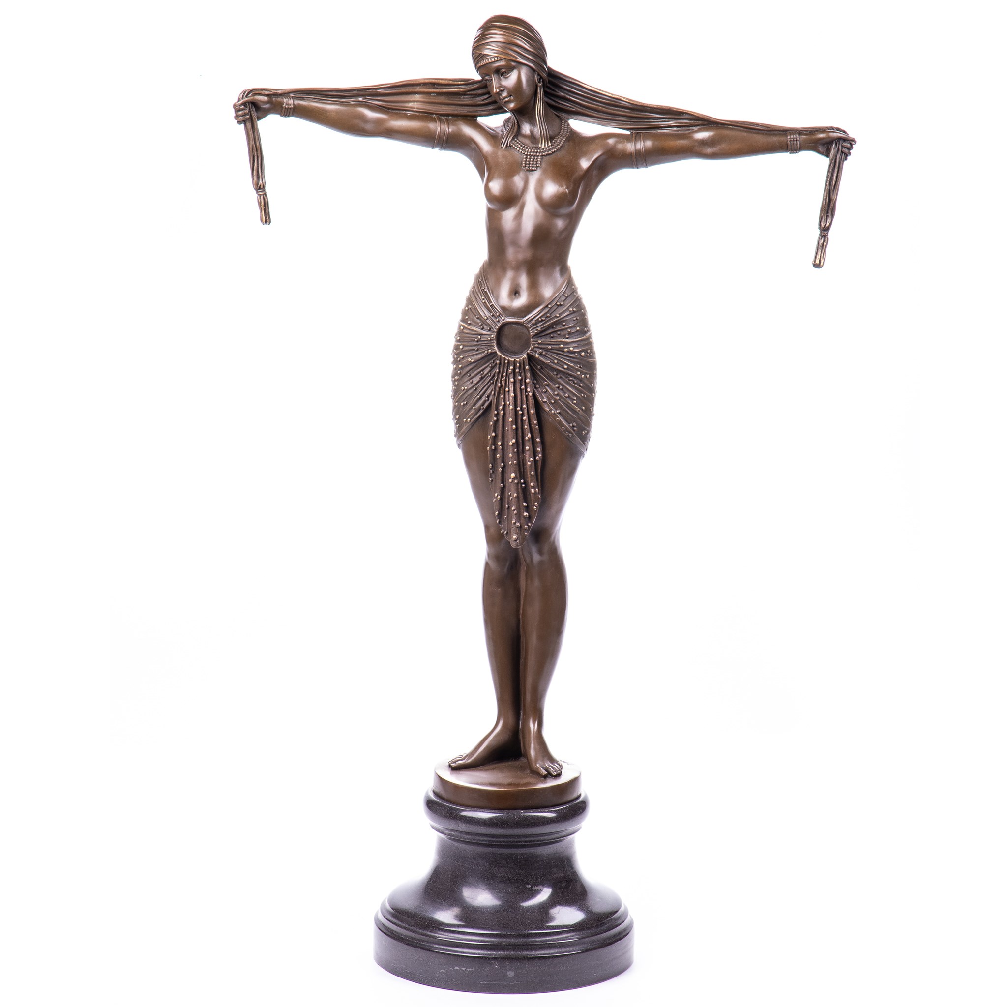 Kép a Táncosnő, női akt bronz szobor, Art Deco
