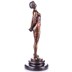 Női akt, színezett erotikus bronz szobor márványtalpon képe