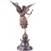 Angyal trombitával és babérkoszorúval - bronz szobor képe
