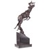 Ugró szarvas bronz szobor képe