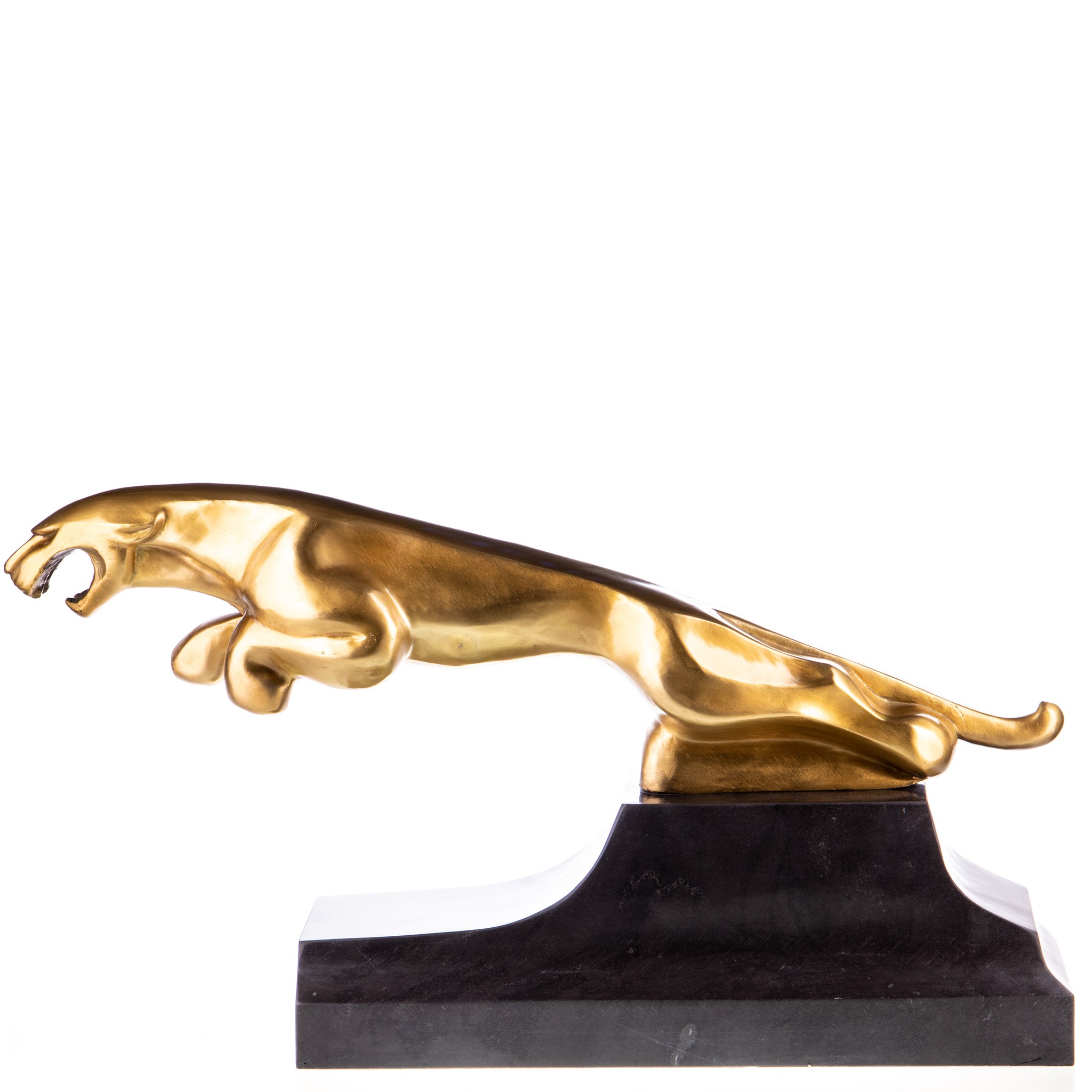 Kép a Ugró jaguár polírozott bronz szobor, Art Deco