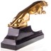 Ugró jaguár polírozott bronz szobor, Art Deco képe