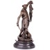 Skót vadász vadászkutyával - bronz szobor képe