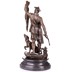 Skót vadász vadászkutyával - bronz szobor képe