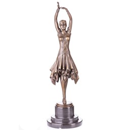 Táncosnő bronz szobor, Art Deco képe