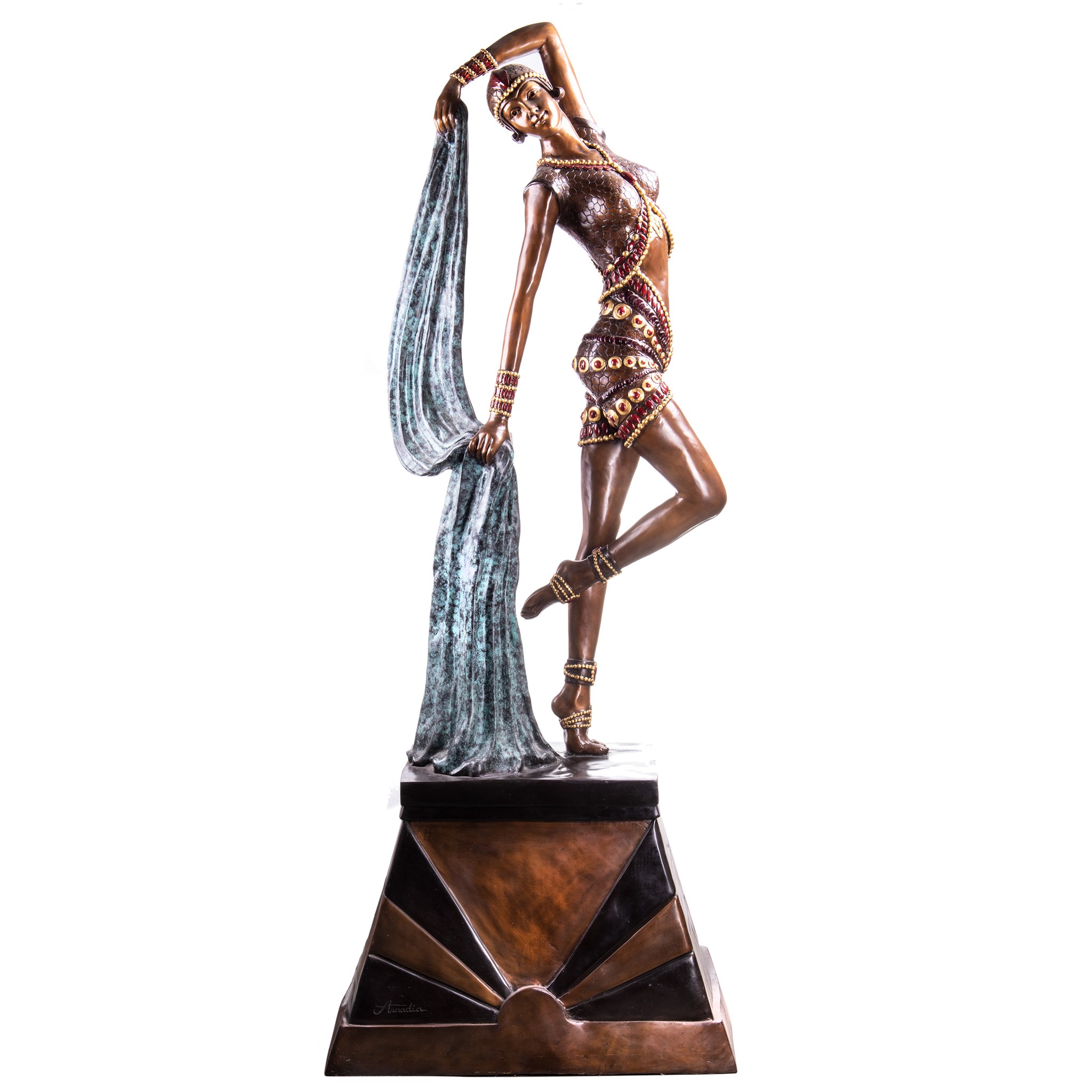 Kép a Táncosnő - bronz szobor, Art Deco