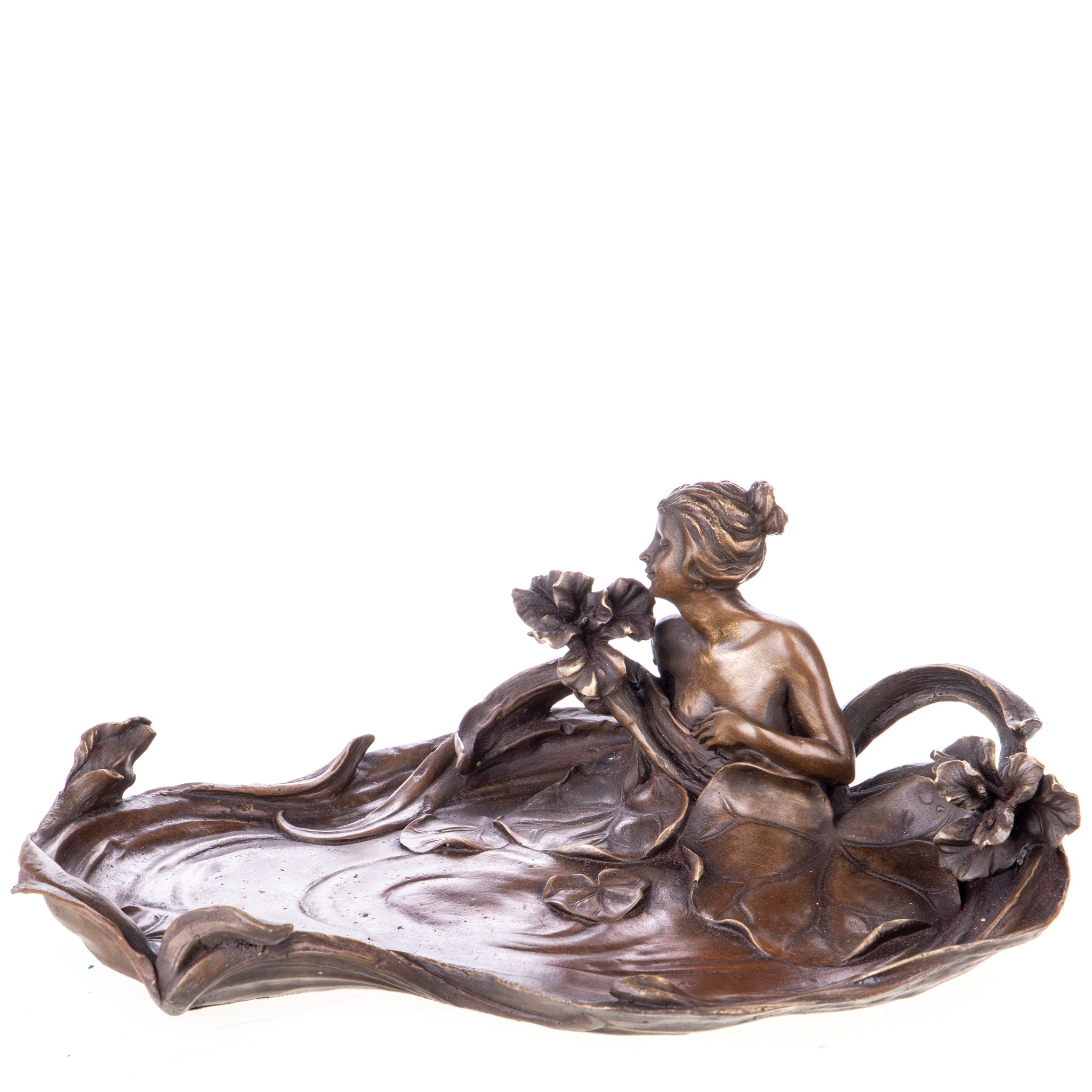 Kép a Fürdőző nő, tavirózsákkal - bronz szobor, Jugendstil