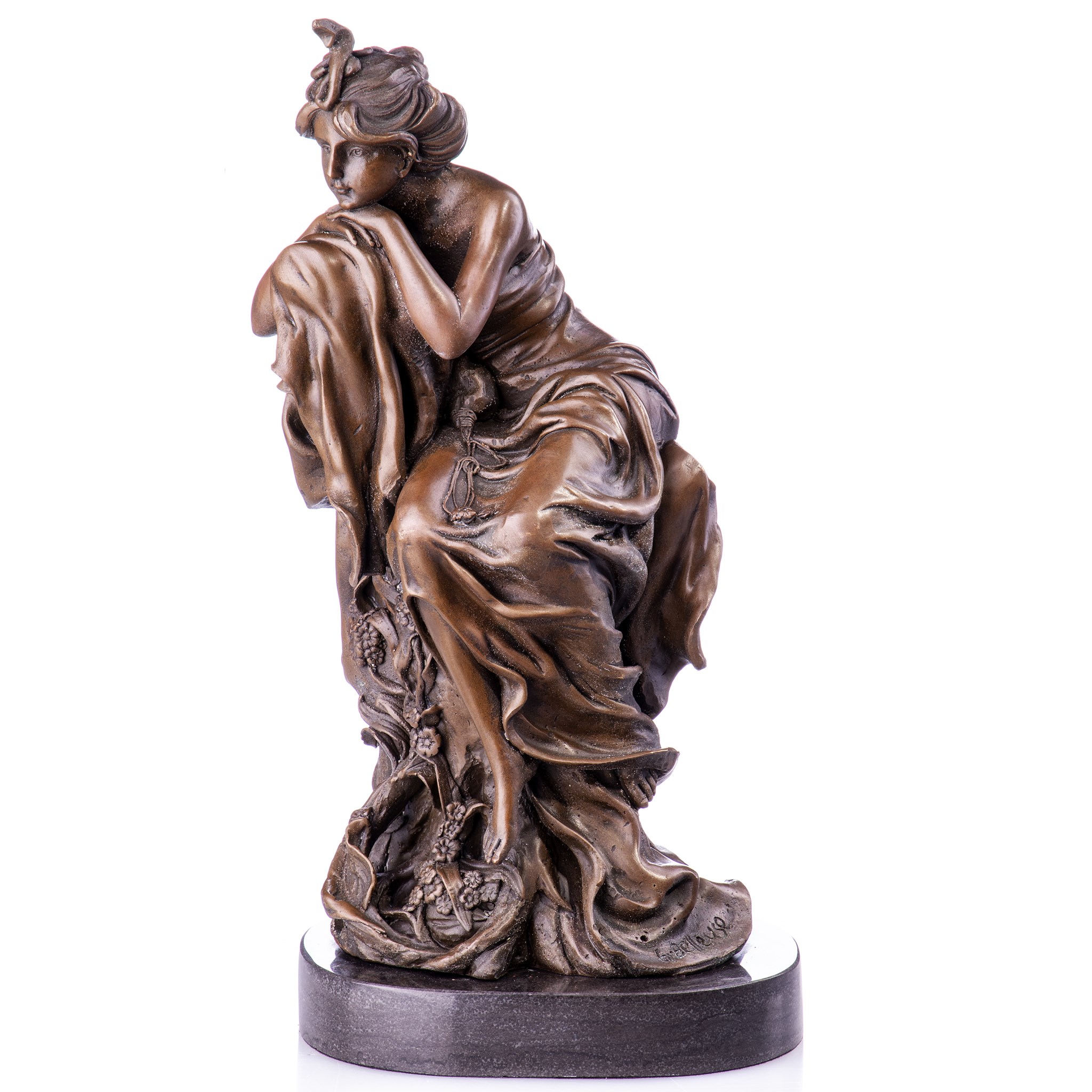 Kép a Ülő nő - bronz szobor, Jugendstil