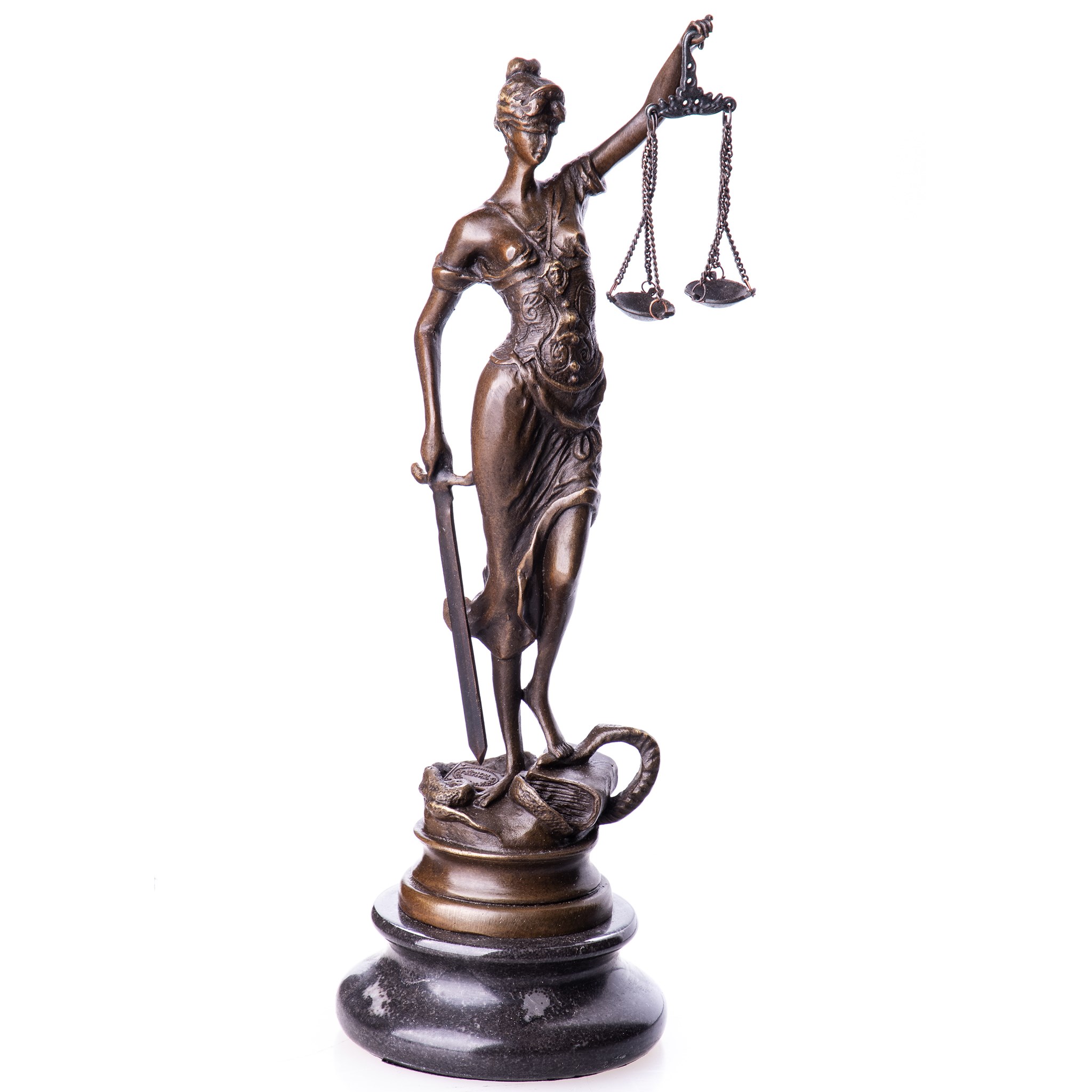 Kép a Justitia - bronz szobor márványtalpon