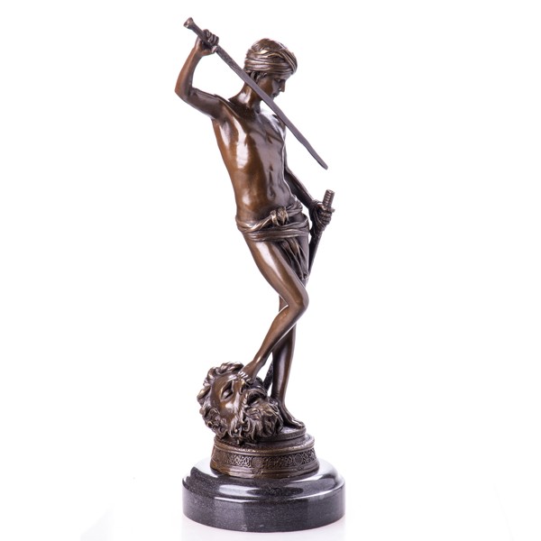 Dávid - modern bronz szobor képe