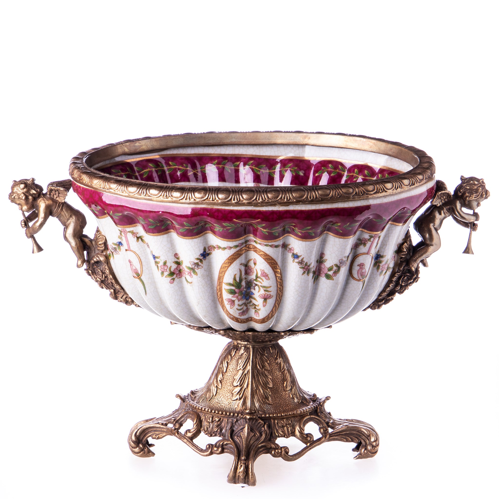 Kép a Porcelán-bronz tál angyalokkal