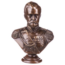 II. Miklós orosz cár - bronz mellszobor képe