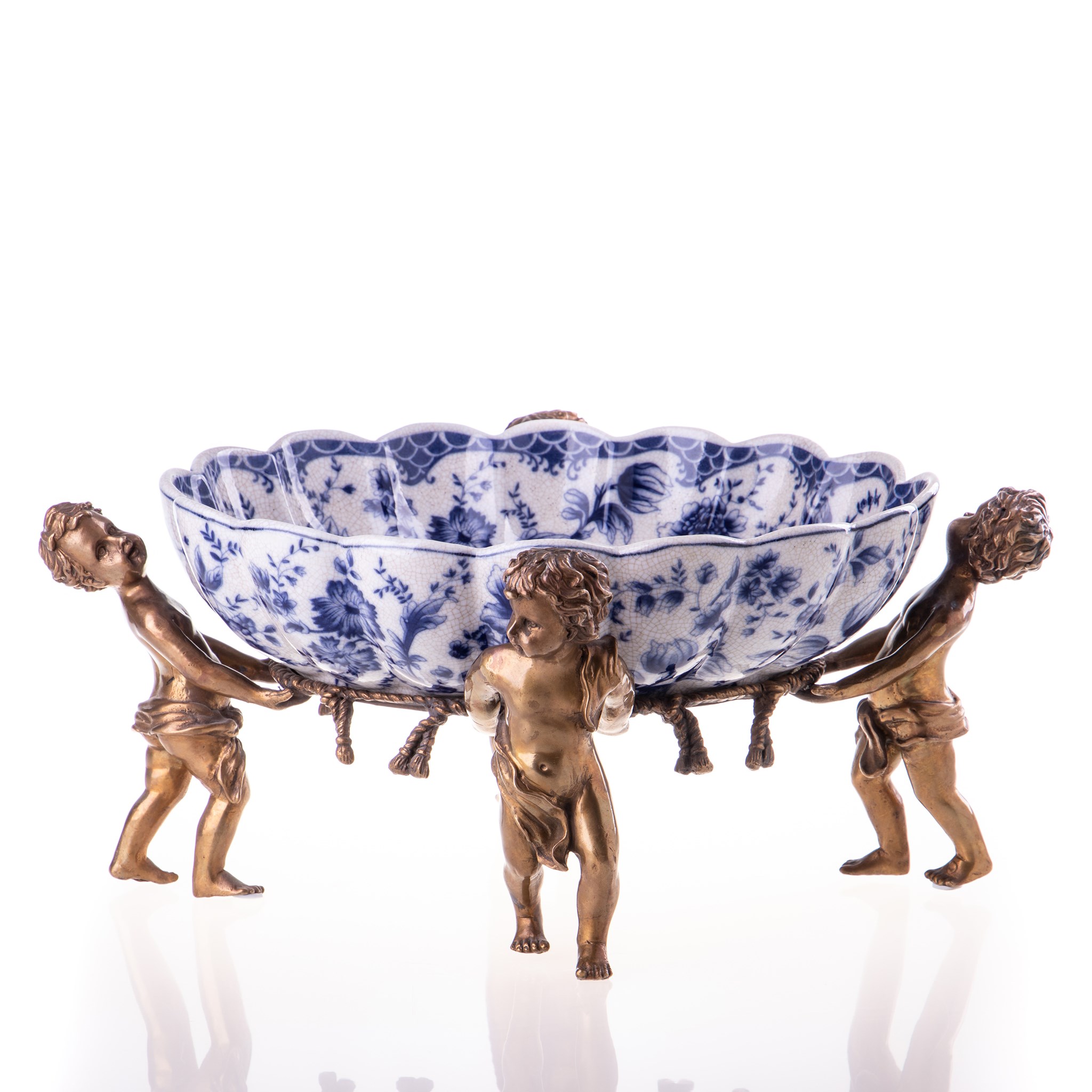 Kép a Porcelán-bronz tál angyalokkal