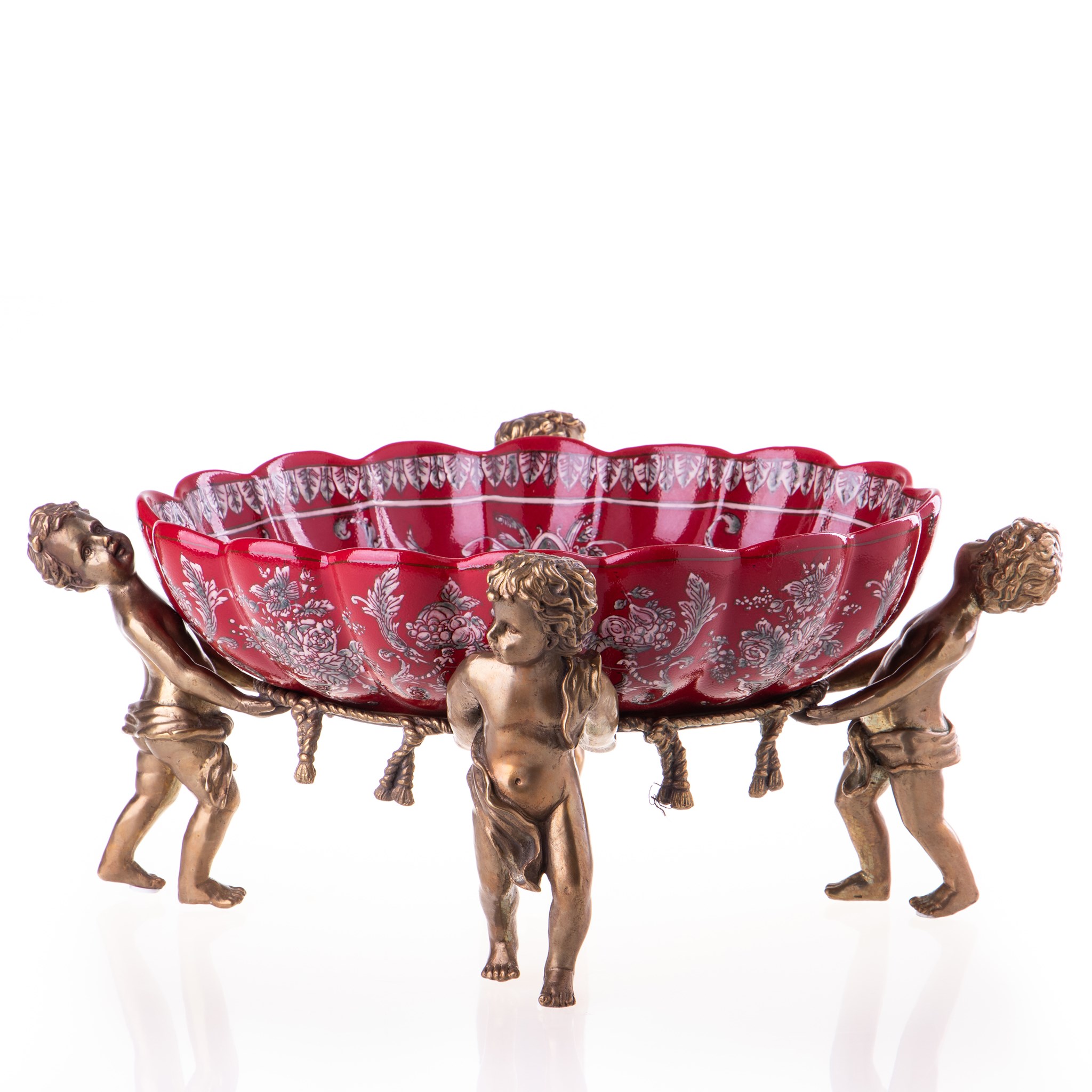 Kép a Porcelán-bronz tál angyalokkal