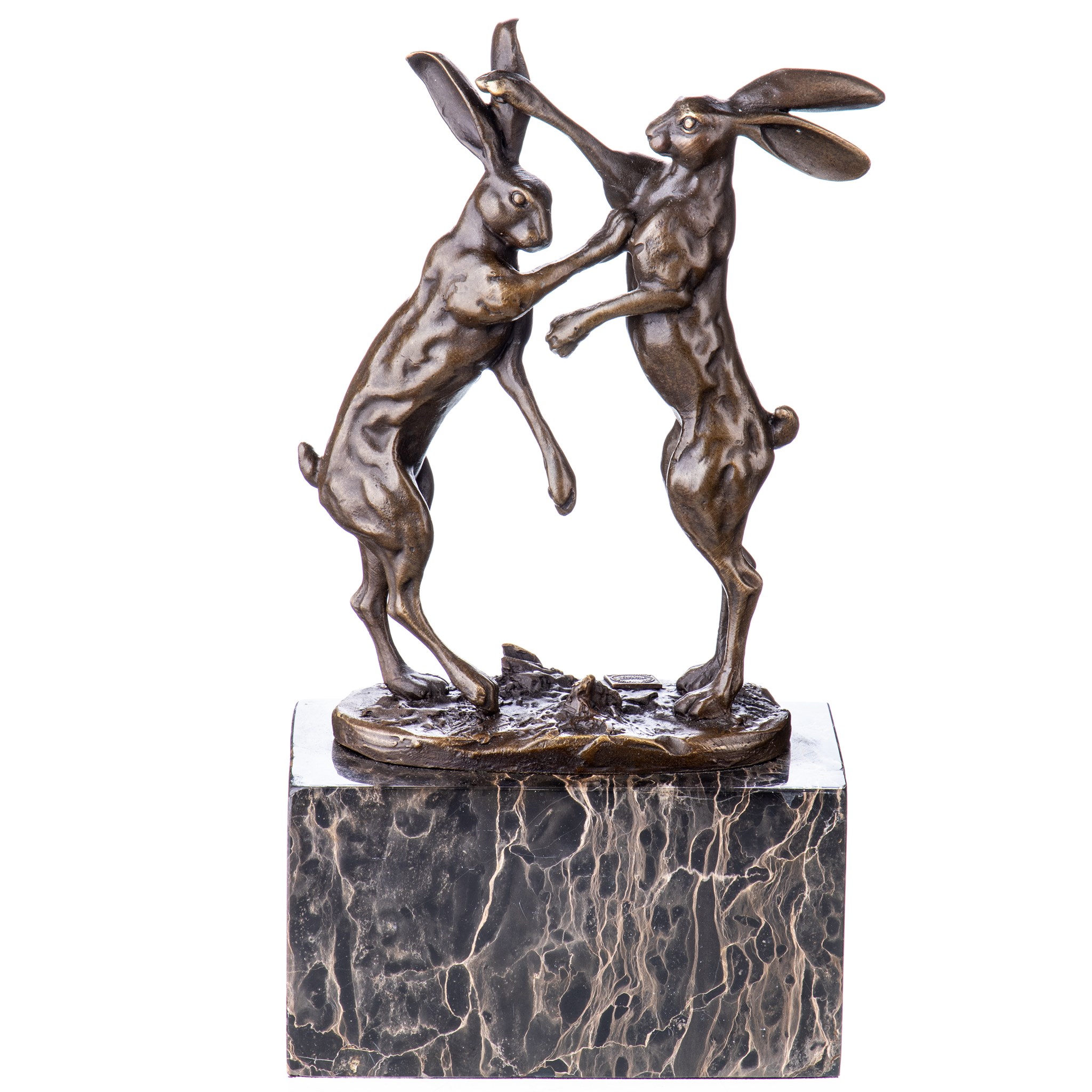 Kép a Játszó nyulak - bronz szobor