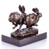 Futó nyulak - bronz szobor képe