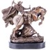 Viking lovas - bronz szobor képe