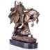 Viking lovas - bronz szobor képe