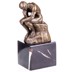 Gondolkodó - bronz szobor képe