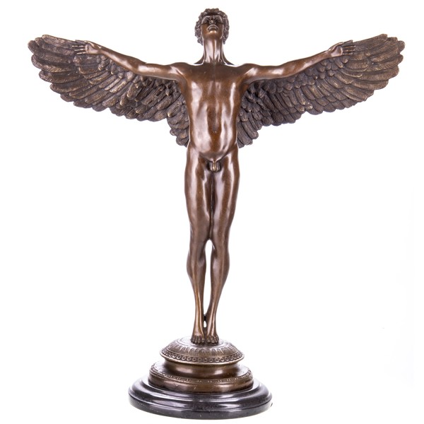 Ikarusz, mitológiai bronz szobor képe