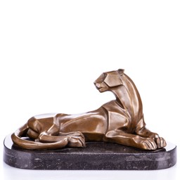 Párduc - modern bronz szobor képe