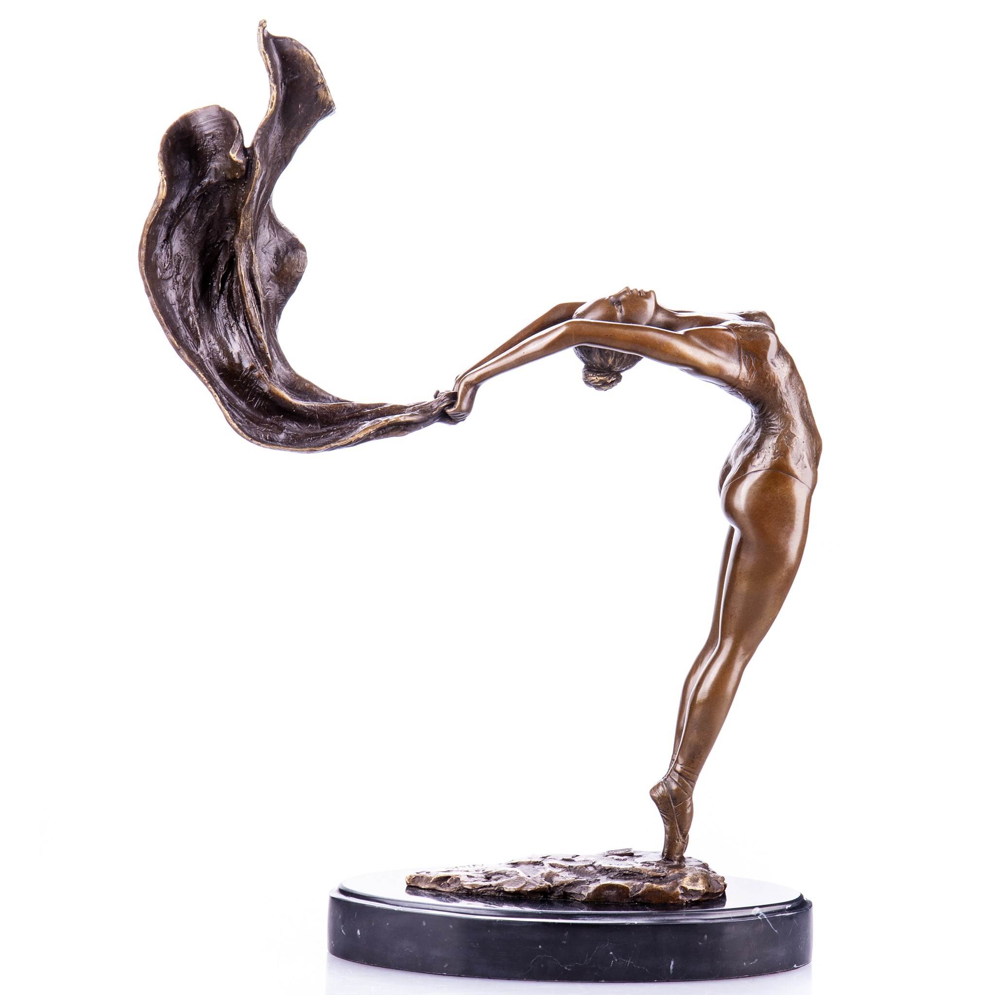 Kép a Balerina kendővel bronz szobor