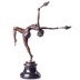 Táncosnő fáklyákkal bronz szobor, Art Deco képe