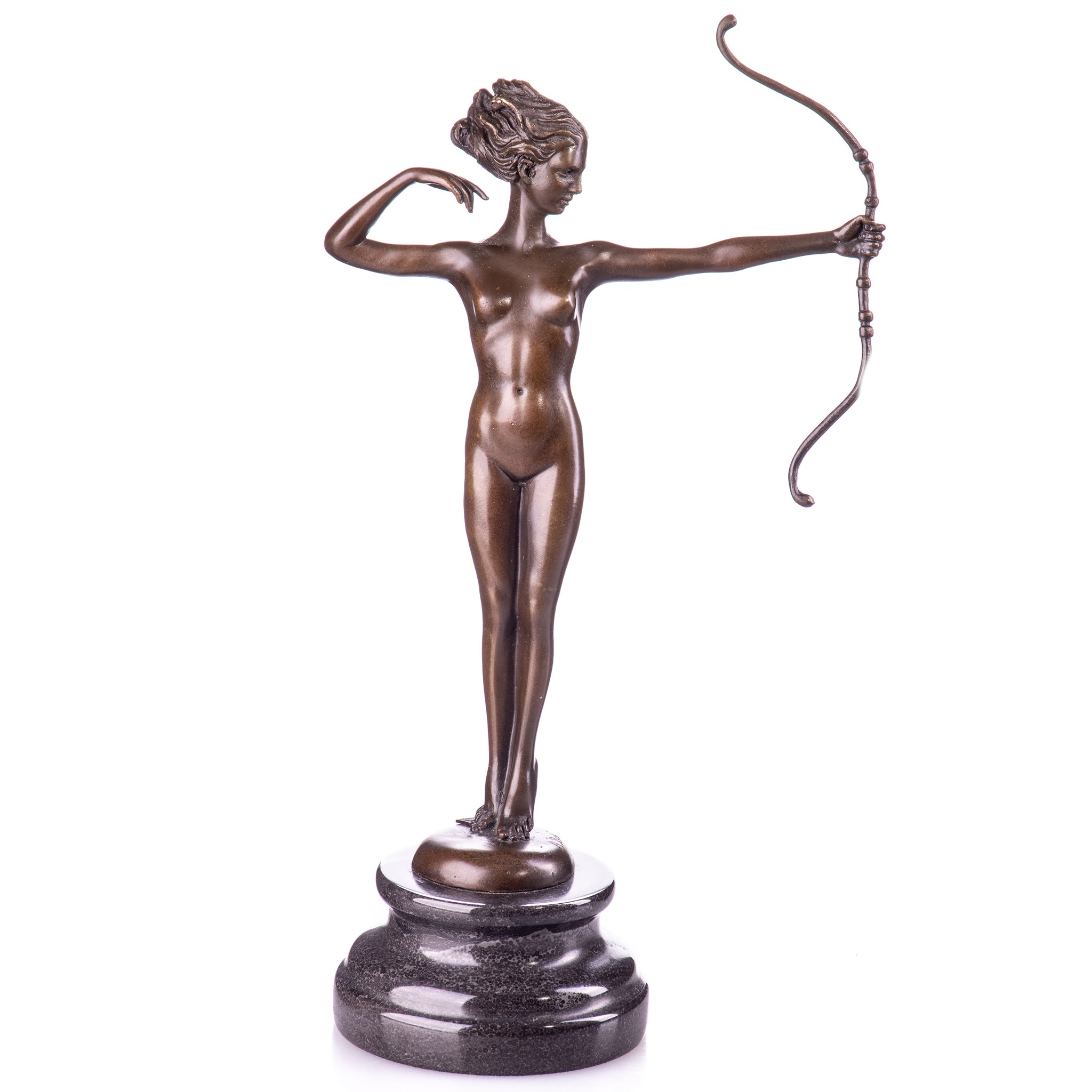 Kép a Női akt íjjal - bronz szobor, Art Deco