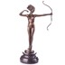 Női akt íjjal - bronz szobor, Art Deco képe