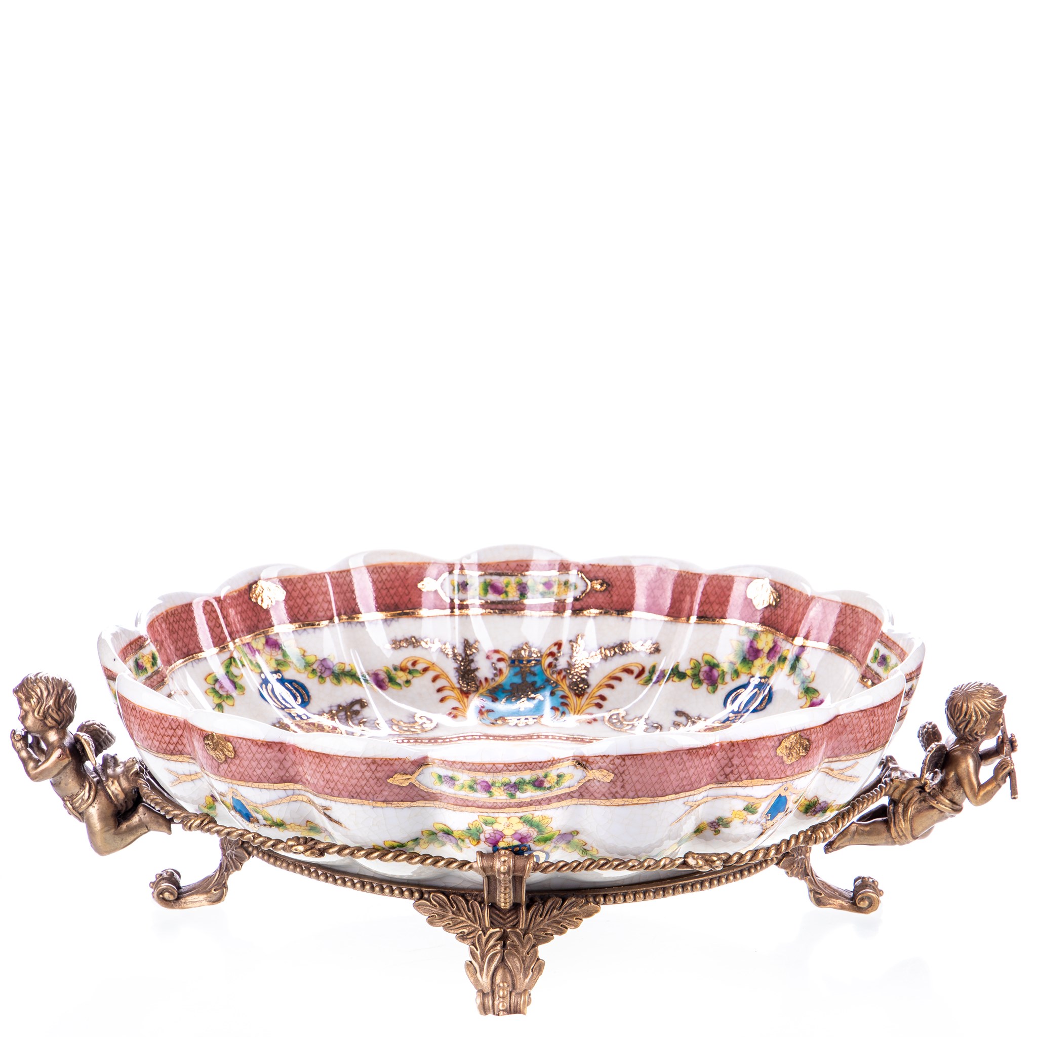 Kép a Porcelán-bronz tál angyalokkal