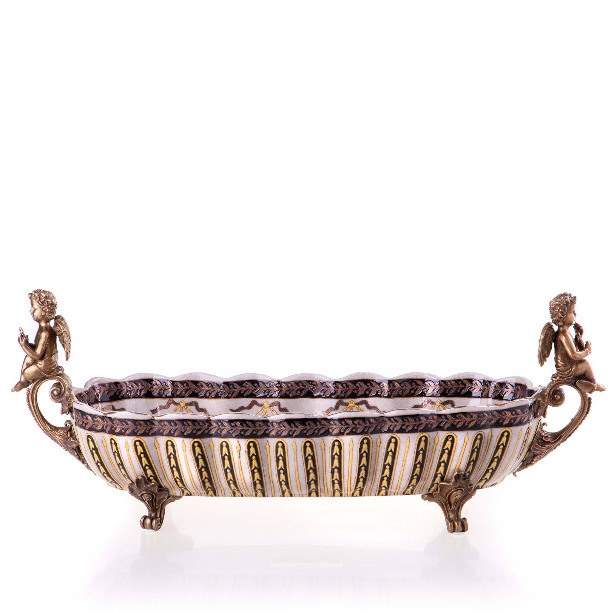 Kép a Porcelán-bronz tál angyalokkal