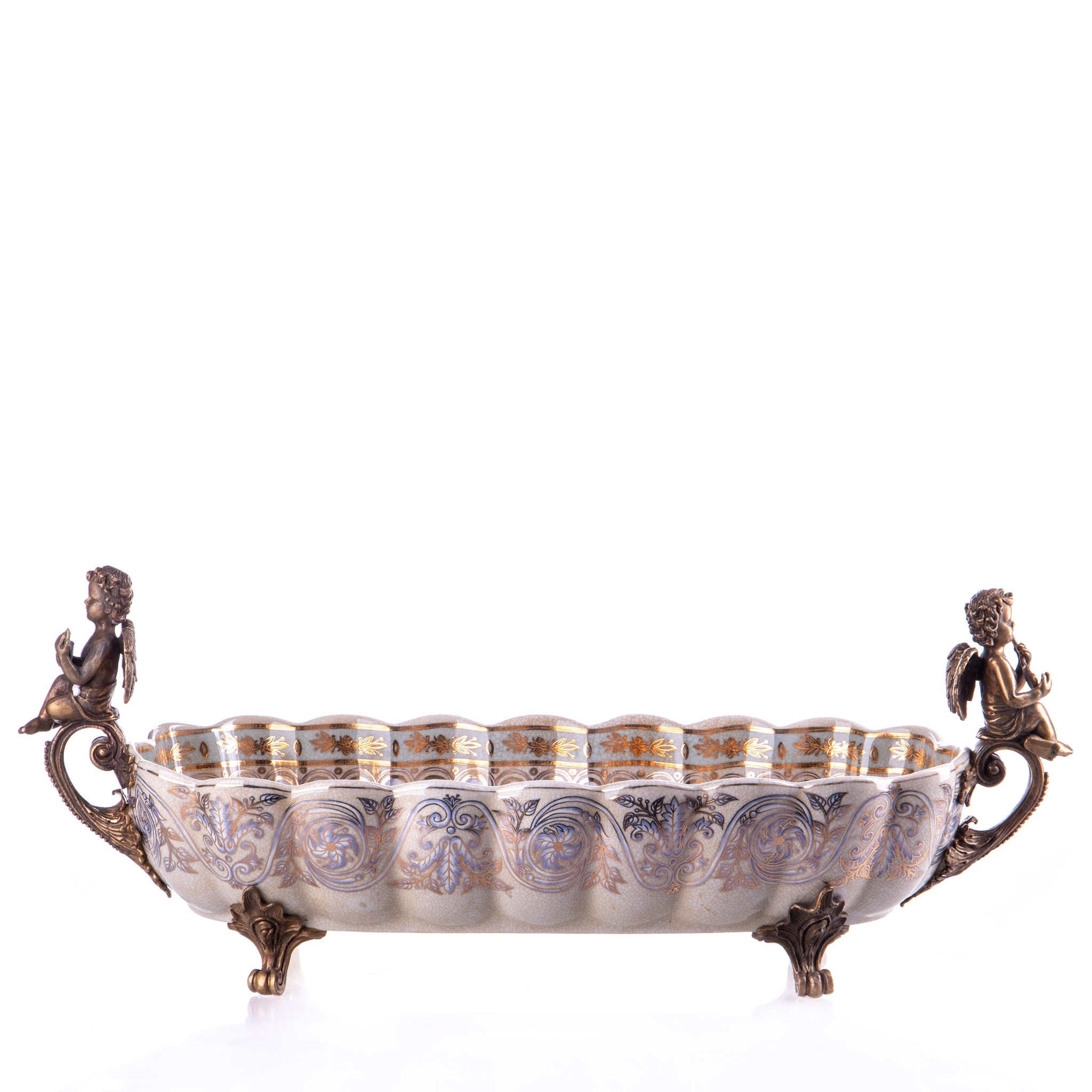 Kép a Porcelán-bronz tál angyalokkal