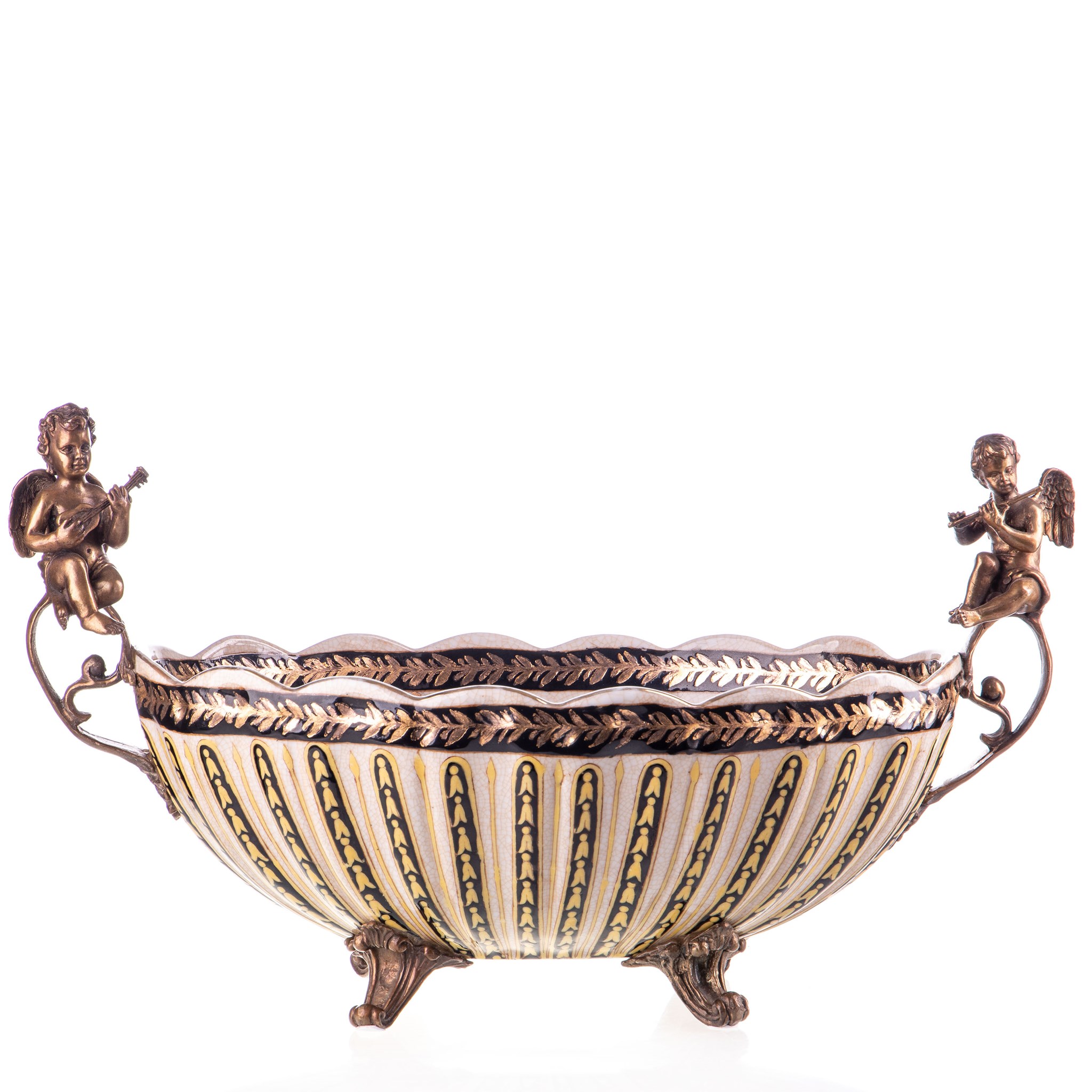 Kép a Porcelán-bronz tál angyalokkal