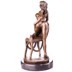 Női akt széken - erotikus bronz szobor márványtalpon képe