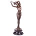 Női akt szőlőfürttel - bronz szobor márványtalpon képe