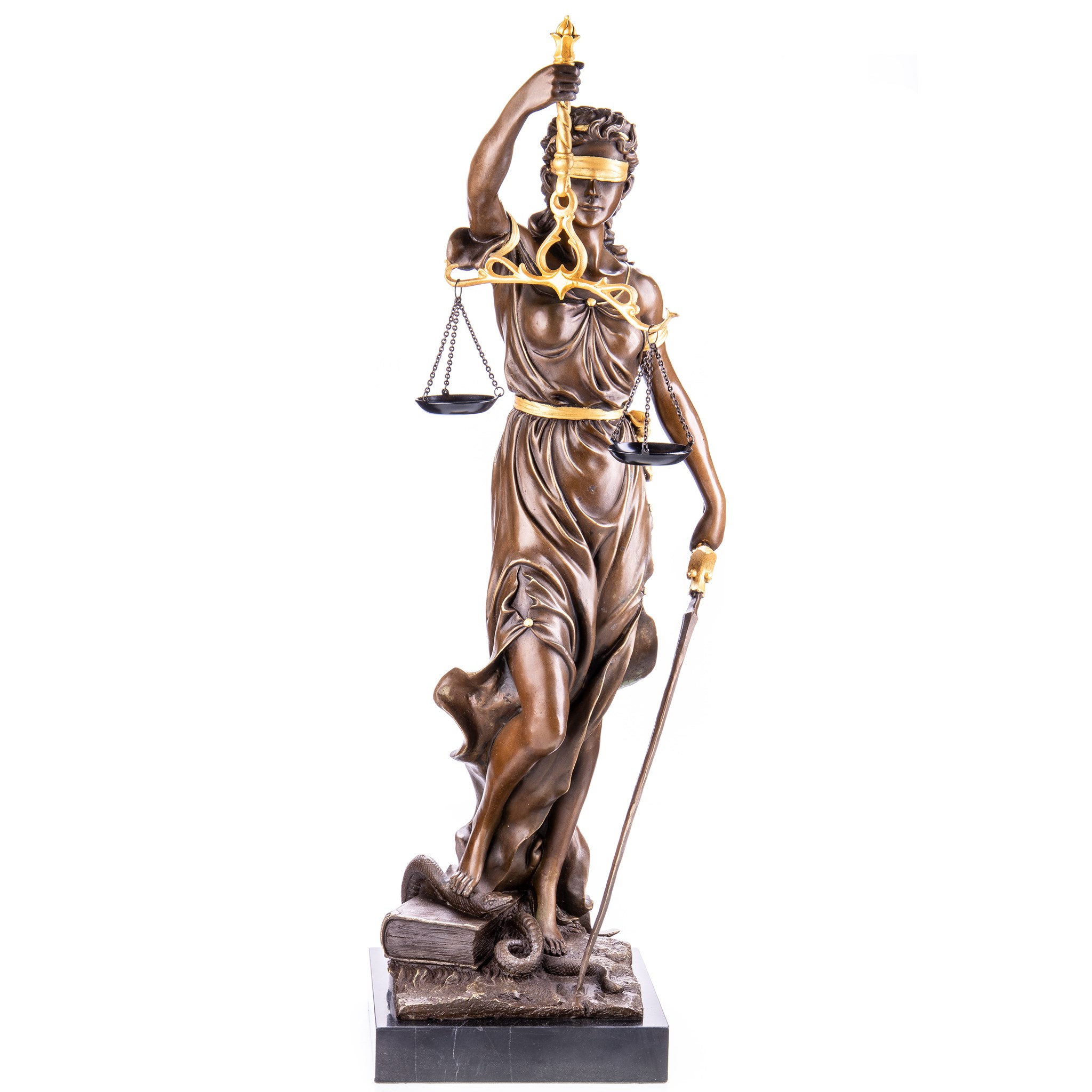 Kép a Justitia - bronz szobor márványtalpon
