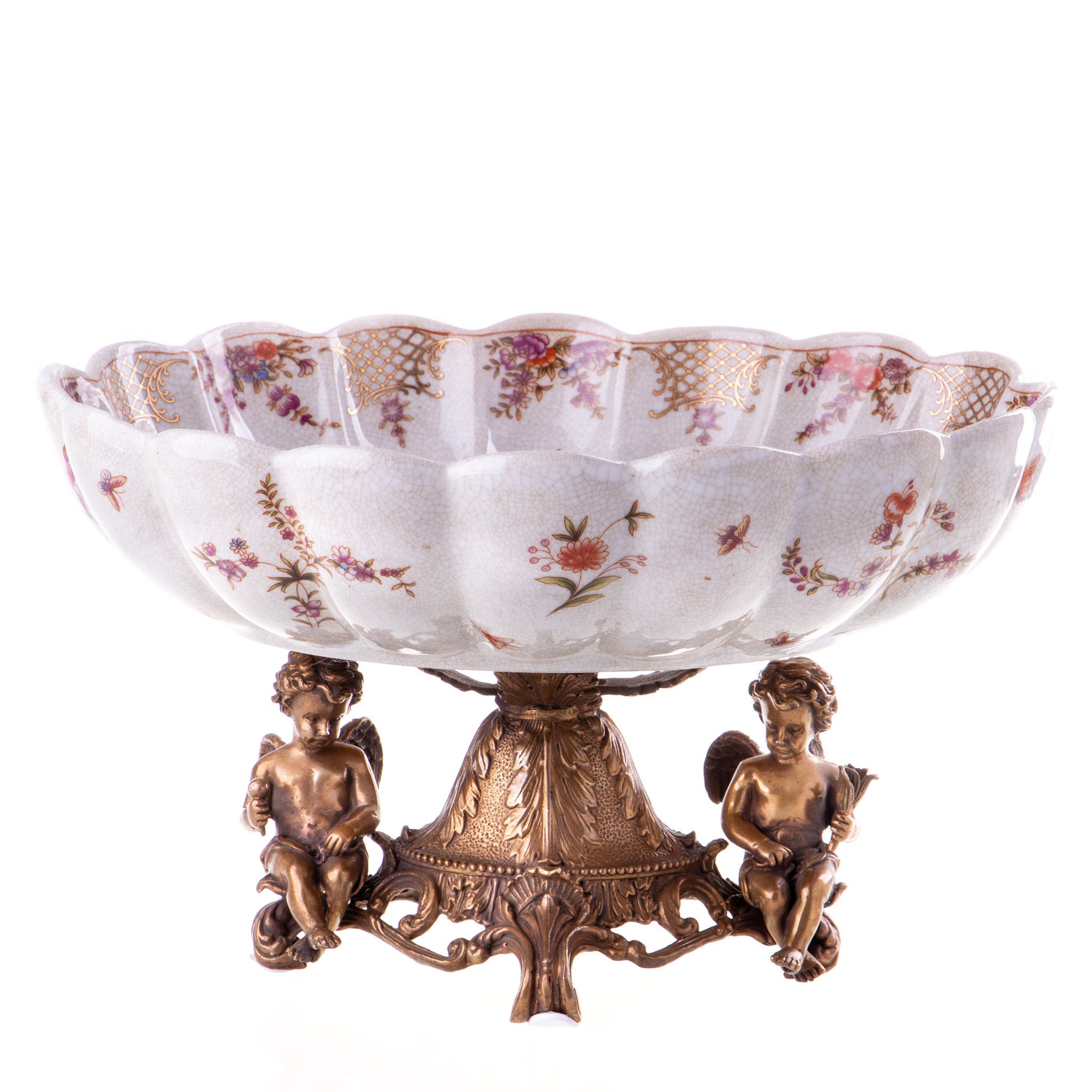 Kép a Porcelán-bronz tál angyalokkal