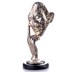 Gondolkodó maszk, bronz szobor, ezüstös színű képe