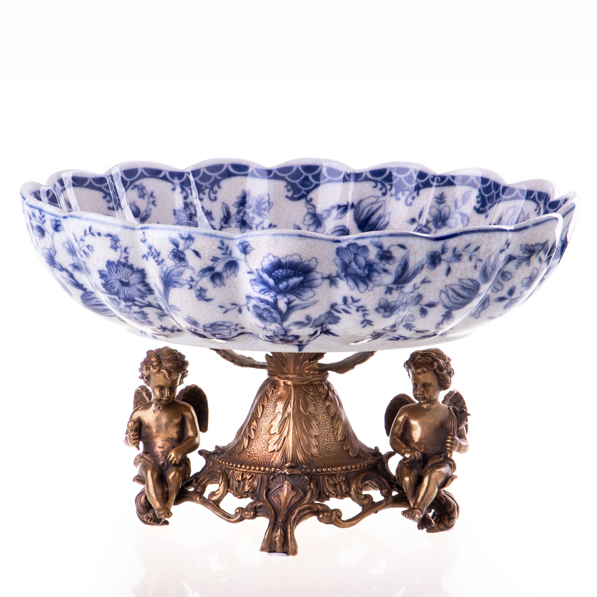 Kép a Porcelán-bronz tál angyalokkal