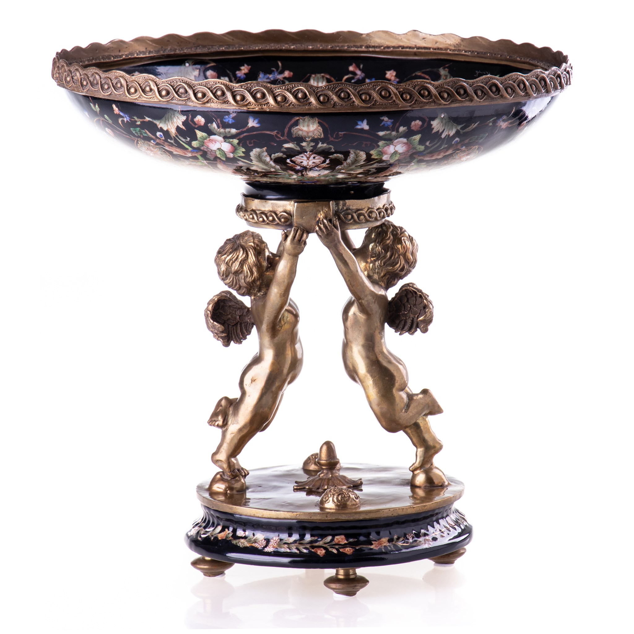 Kép a Porcelán-bronz tál angyalokkal