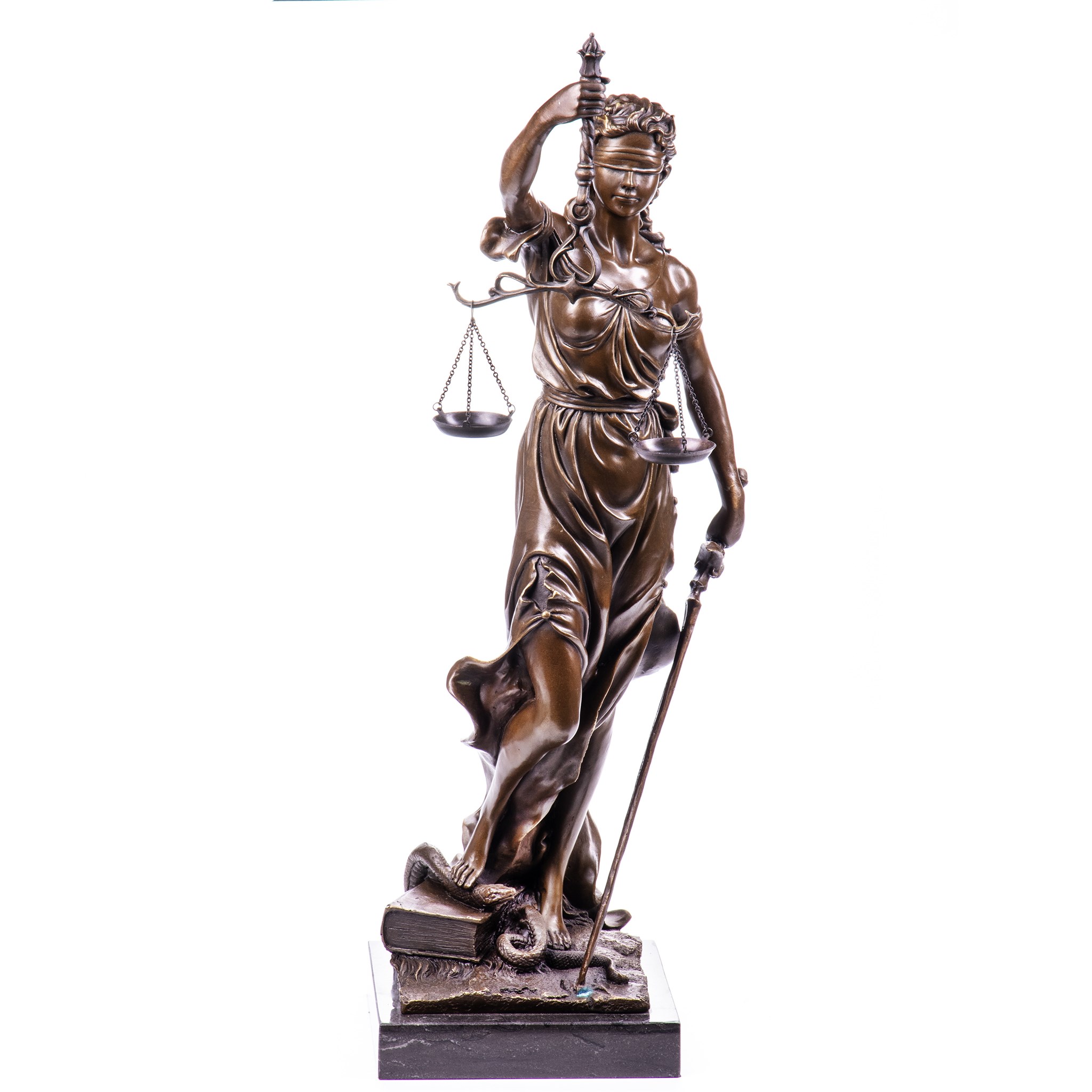 Kép a Justitia - bronz szobor márványtalpon