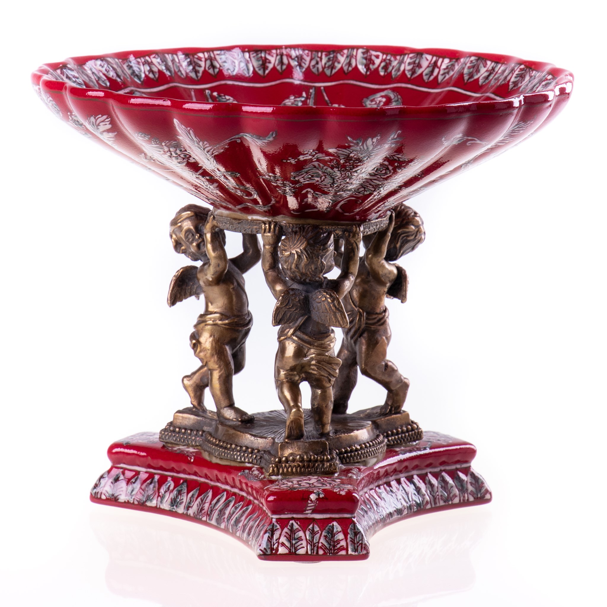 Kép a Porcelán-bronz tál angyalokkal