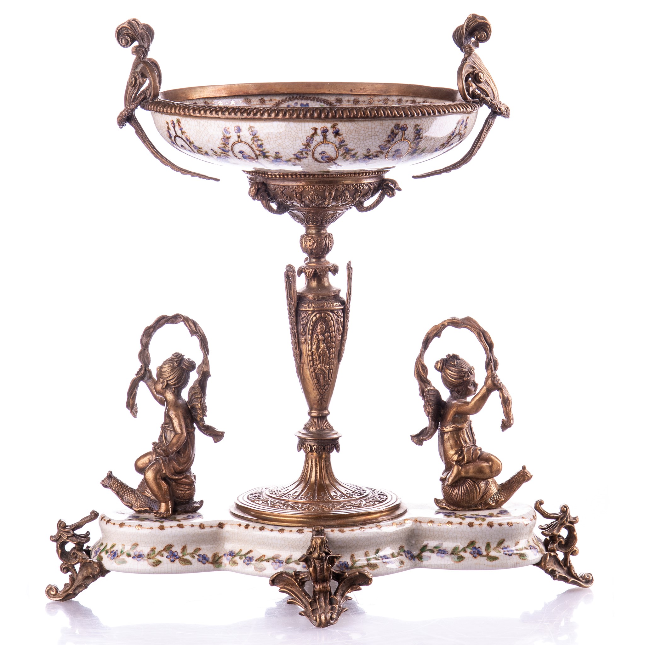 Kép a Porcelán-bronz Jugendstil tál