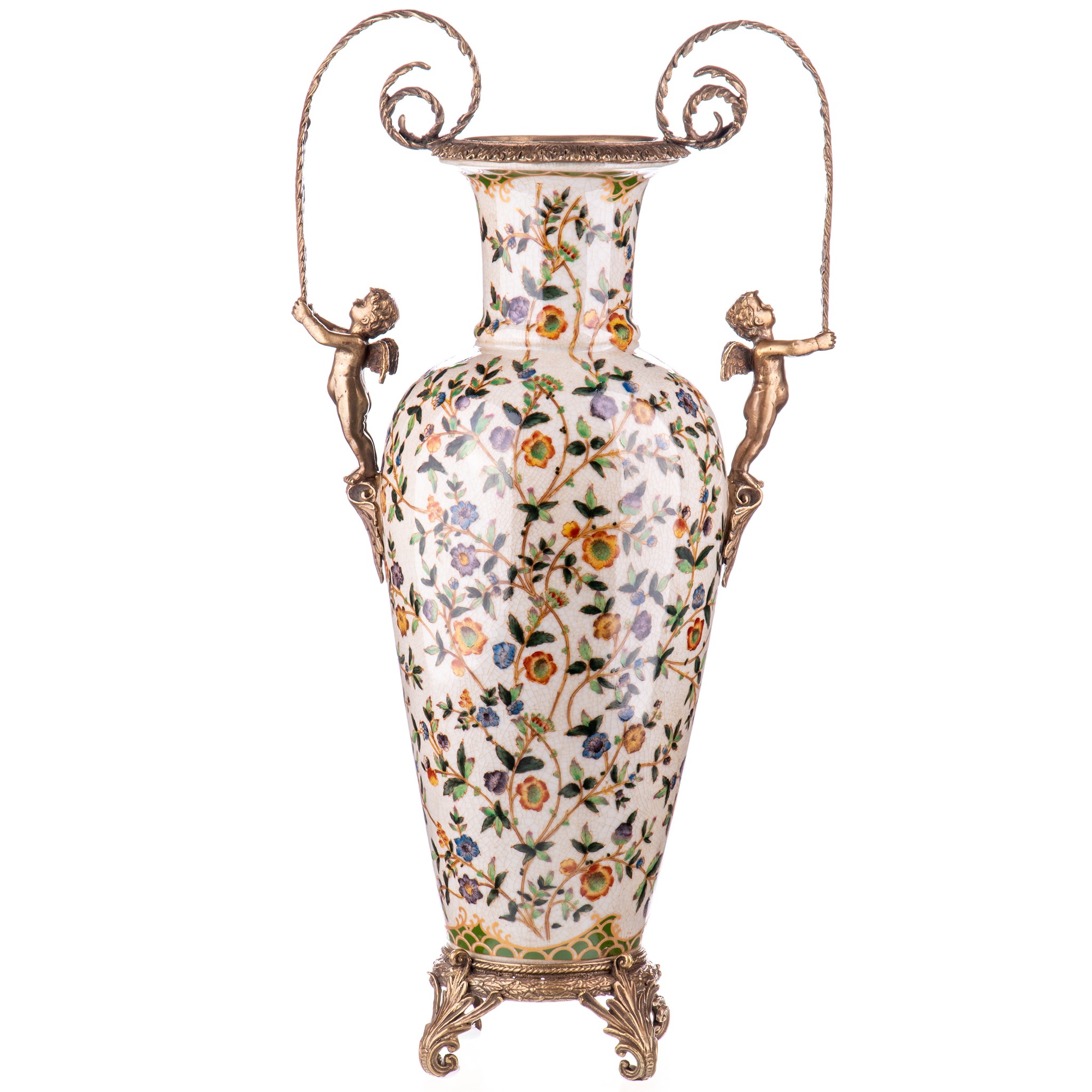 Kép a Porcelán-bronz váza angyalokkal