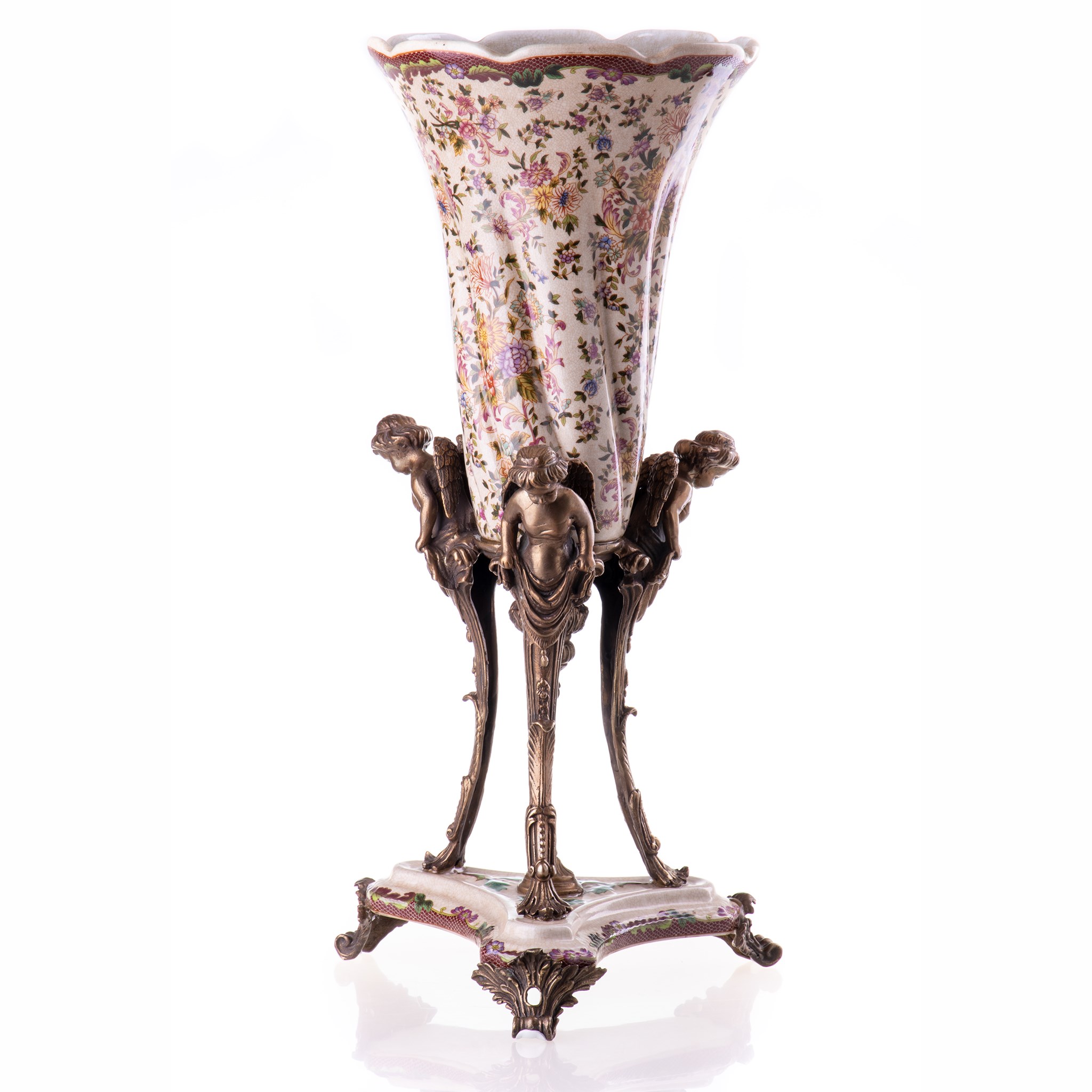 Kép a Porcelán-bronz váza angyalokkal